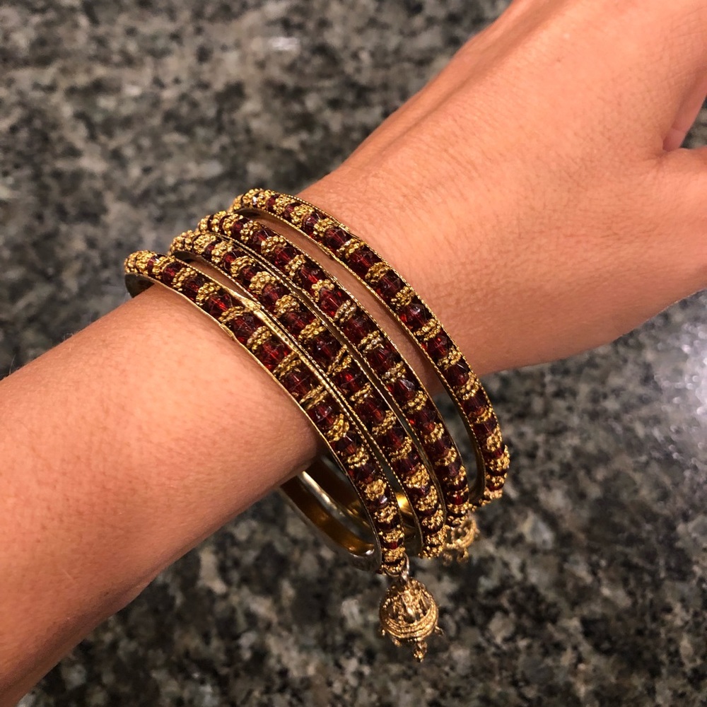Beautiful gold and ruby bracelets - Picture 4 of 5
